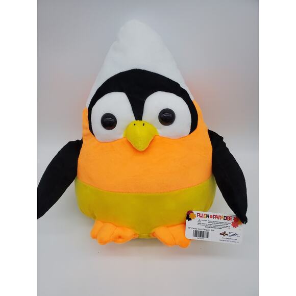 Candy Corn Penguin Plush - 14 " - Picture 1 of 3